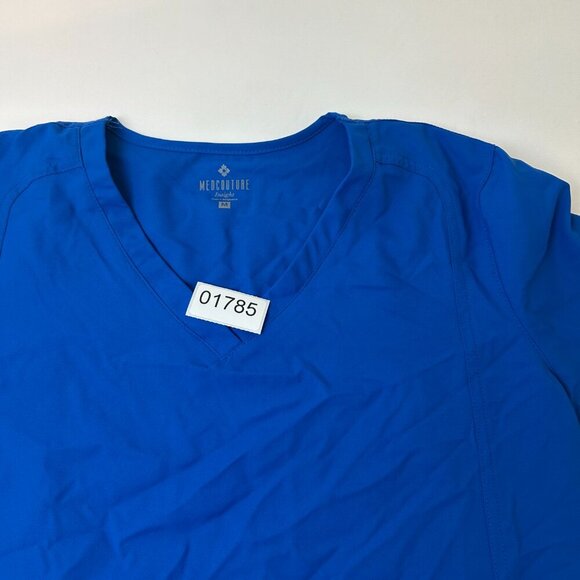 Med Couture Insight Scrub Top Womens Medium V Neck Short Sleeve Nursing Pockets - Picture 2 of 10
